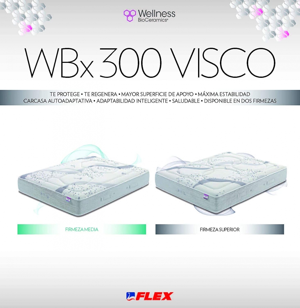 Colchón FLEX WBx 300 visco medio y superior